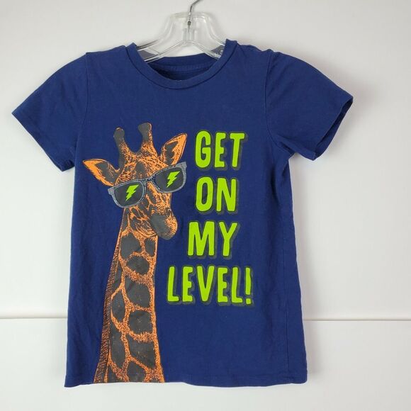 Epic Threads Boys Size 7 T-Shirt "Get On My Level"‎ Giraffe Sunglasses - Picture 1 of 5